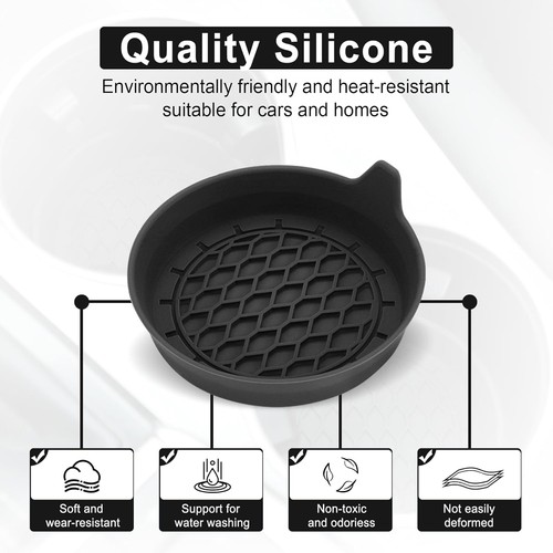 SINGARO Car Cup Holder Coaster, Silicone Cup Holder Insert, Universal Non-Slip C - Picture 4 of 6
