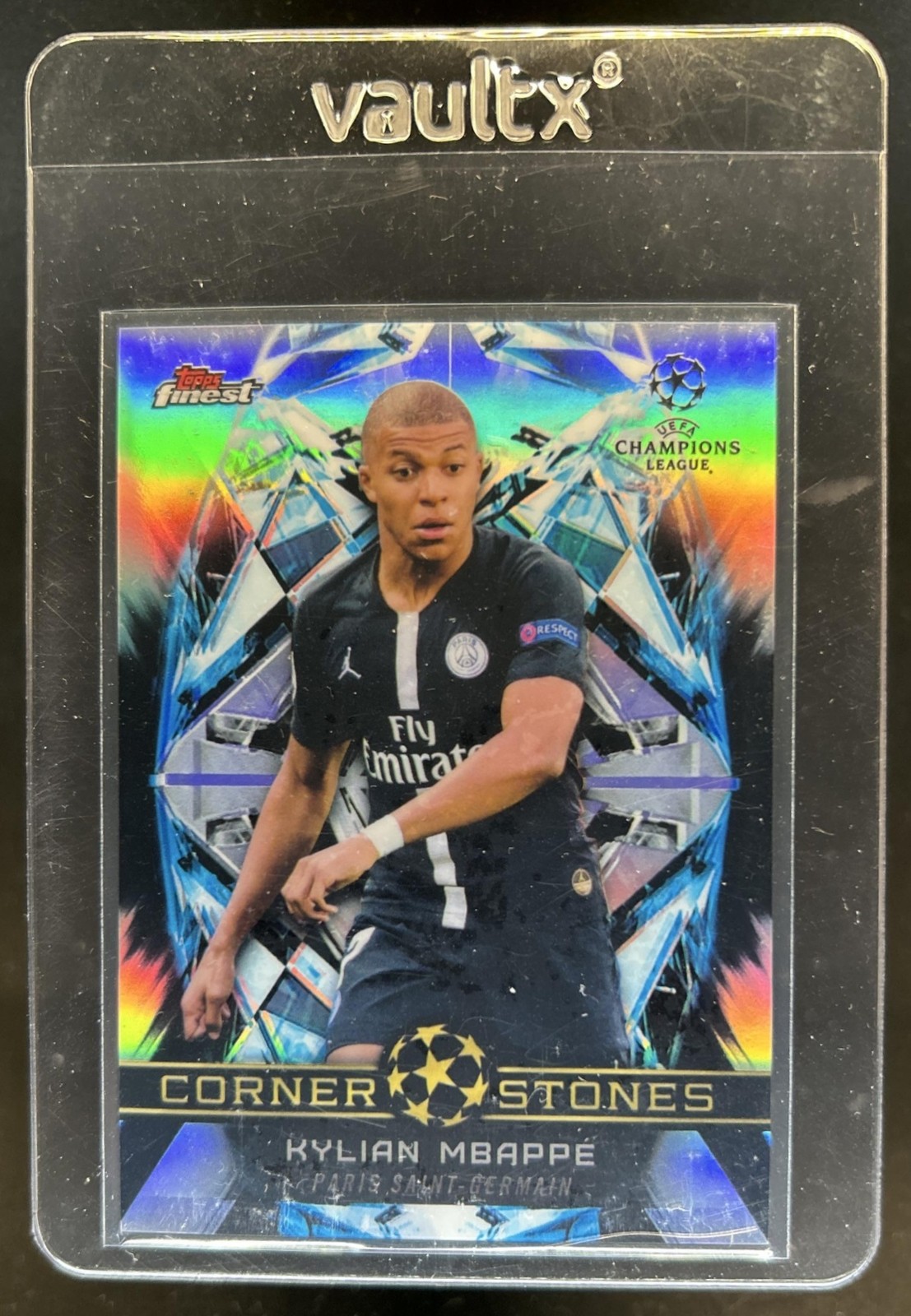 2018 Topps Finest UEFA Kylian Mbappe Cornerstones #FC-KM PSG