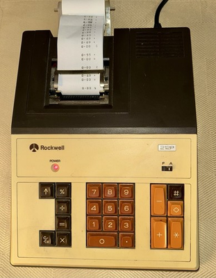 #ad 2 Working Vintage Rockwell 212P Calculator Adding Machines 1 Has Damaged Holder $31.47