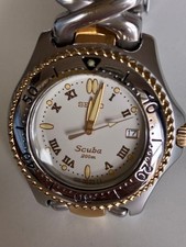 SEIKO Scuba 200m Quartz Men's Watch White Dial Roman Index From Japan