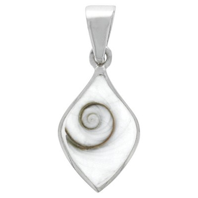 Anhänger 925 Silber mit Muschel Shiva Auge weiß Damen Echtschmuck Geschenk