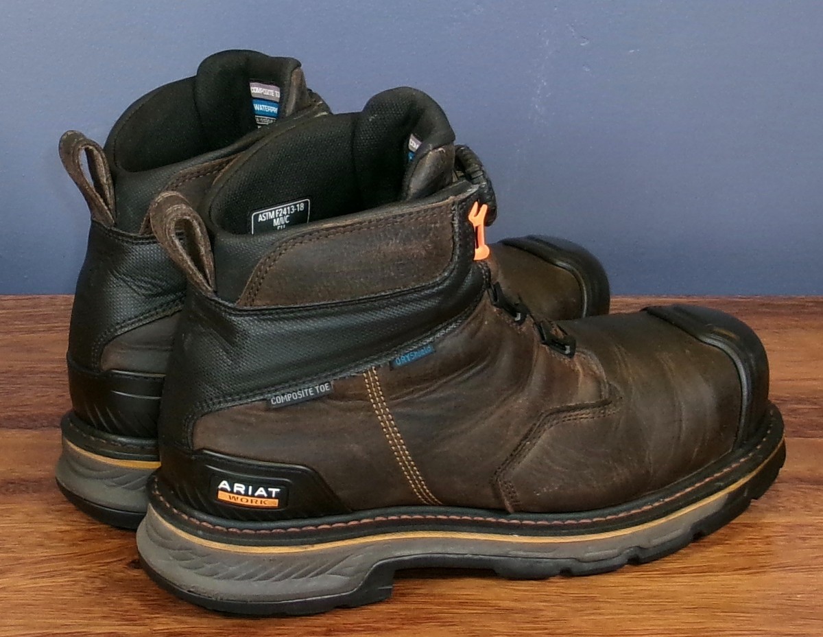 Ariat Leather Work Boots Mens 10.5D Steel Toe ASTM F2413-18 Waterproof 6\