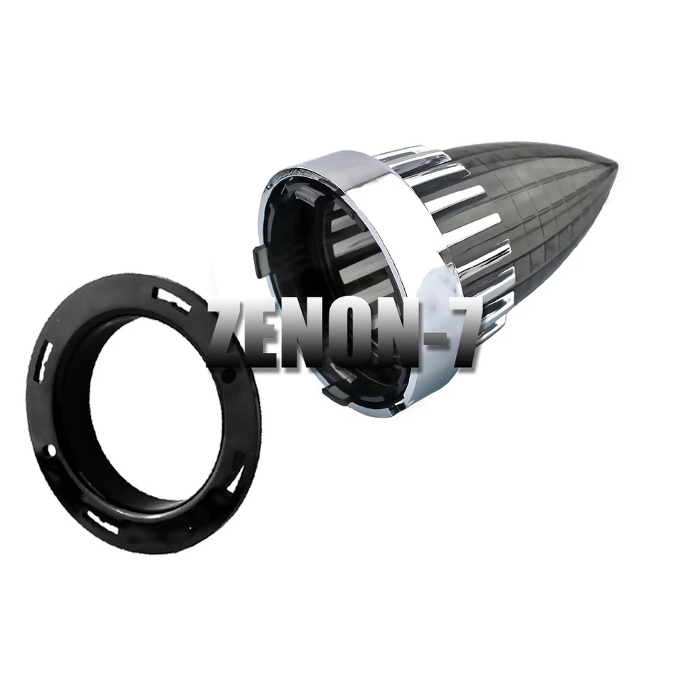 3 1/4'' Bullet Turn Signal Light Lens Cover Smoke Trim For Harley Touring 86-17 - Image 4 of 4