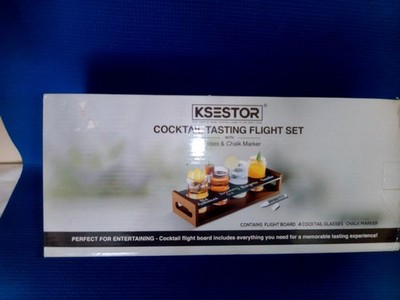 Flight Board with Glasses Drink Flight Set for Bartesian Capsules ( NEW )