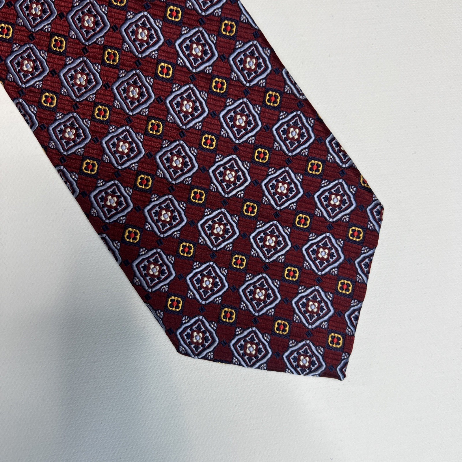 Robert Talbott Extra Long Tie Silk Geometric Patt… - image 3