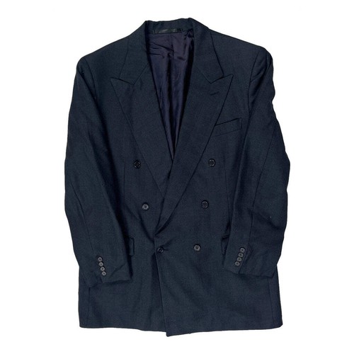 Burberry, Made In USA Burberry Blazer - Large Navy Wool