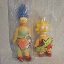 Vintage The Simpsons Marge Lisa Burger King Toy Lot Sealed In Bags 1990s