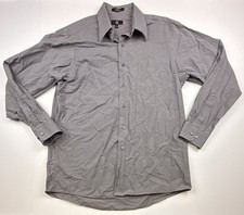 Calvin Klein Dress Shirt Mens Large 16 34/35 Button Up Striped Collared