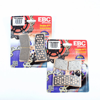 Brake Pad Set EBC Sintered FA188HH 2 Pr Front for select Kawasaki Suzuki Yamaha