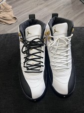 Jordan Air Jordan 12 Retro Royalty Black/White/Gold Leather Sneakers CT8013-006