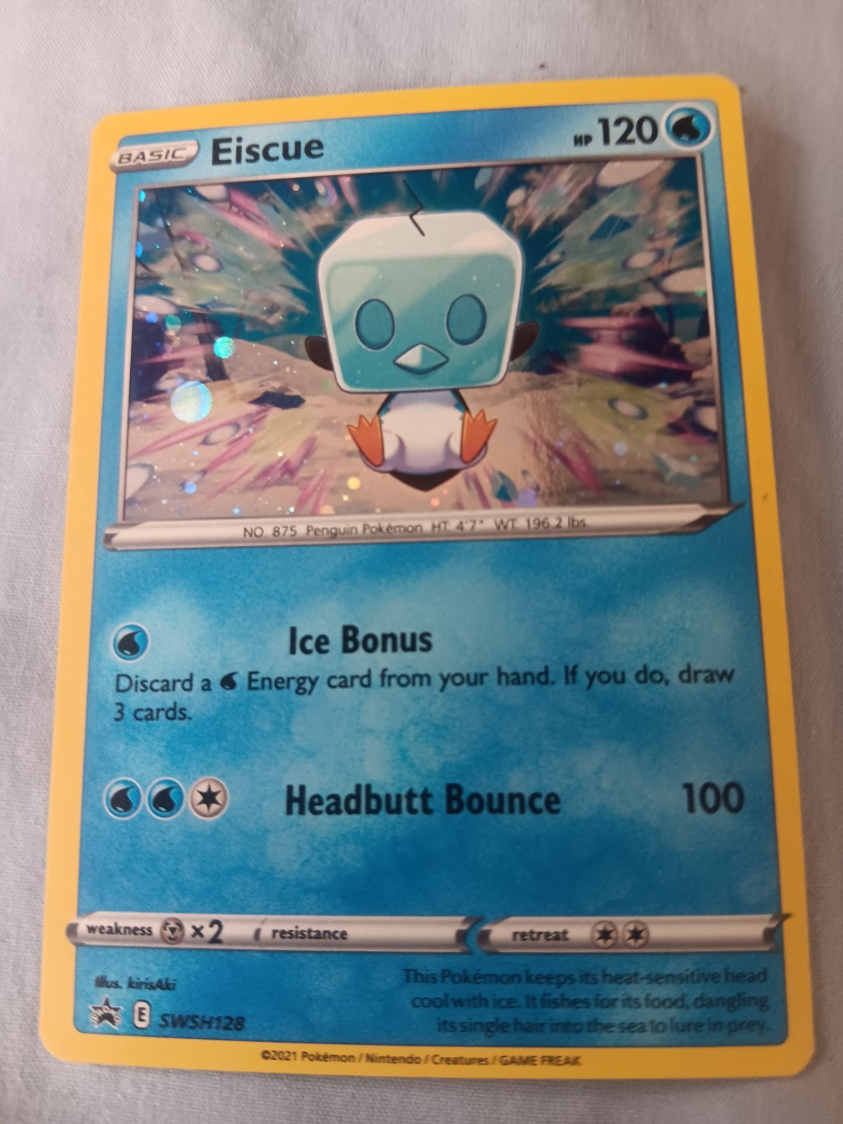 Pokemon - EISCUE - SWSH128 - COSMOS HOLO PROMO  - NM/M