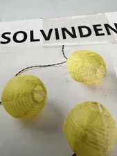 IKEA SOLVINDEN LED String Light 12 Lights Battery Operated paper lantern outside