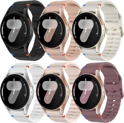 6 Pack Soft Silicone Strap Compatible with Samsung Galaxy Watch 7 40mm 44mm