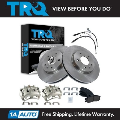 TRQ Front Brake Pad & Rotor Kit Ceramic Fits 2014-2015 Chevrolet Captiva Sport