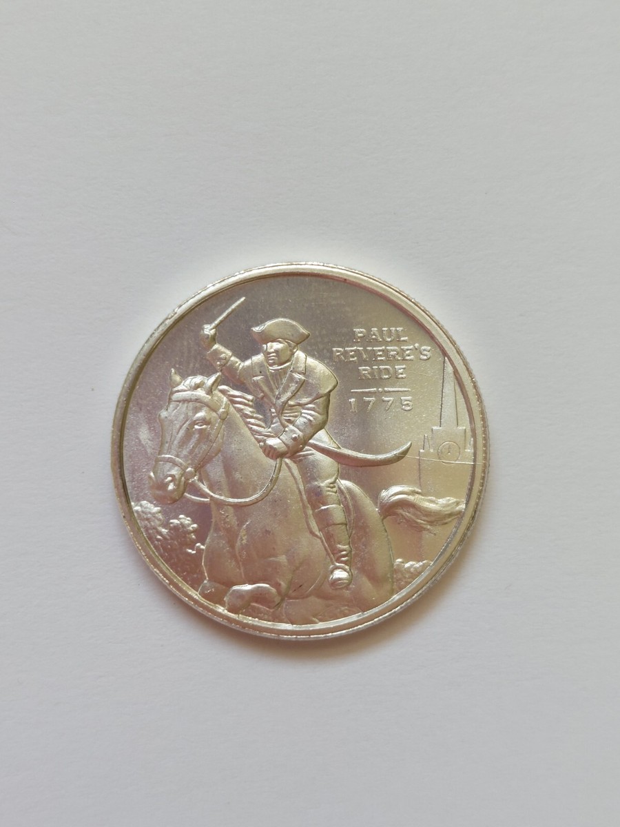 Paul Revere's Ride 1/2オンス 銀貨 Paul Revere's Ride 1/2 Troy Oz .999 BU Fine Silver Round Coin | eBay