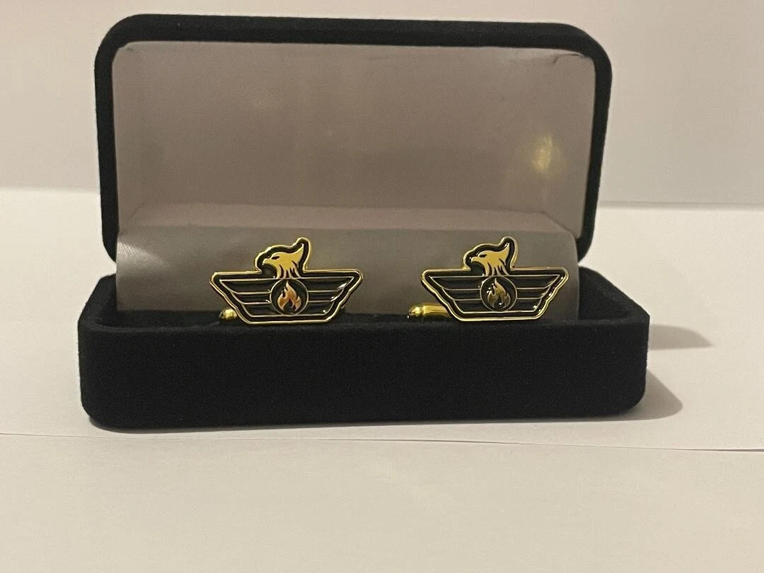 Phoenix Cufflinks Gold Black branded cufflinks new eBay