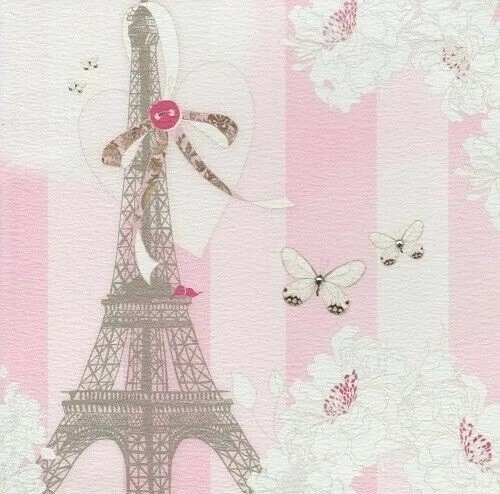 Paris Eiffel tower card crystal butterfly