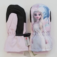 NWT H M Water-Resistant Frozen Elsa Ski Mittens Light Pink 2T, 3/4T, 5T/6, 6X/7
