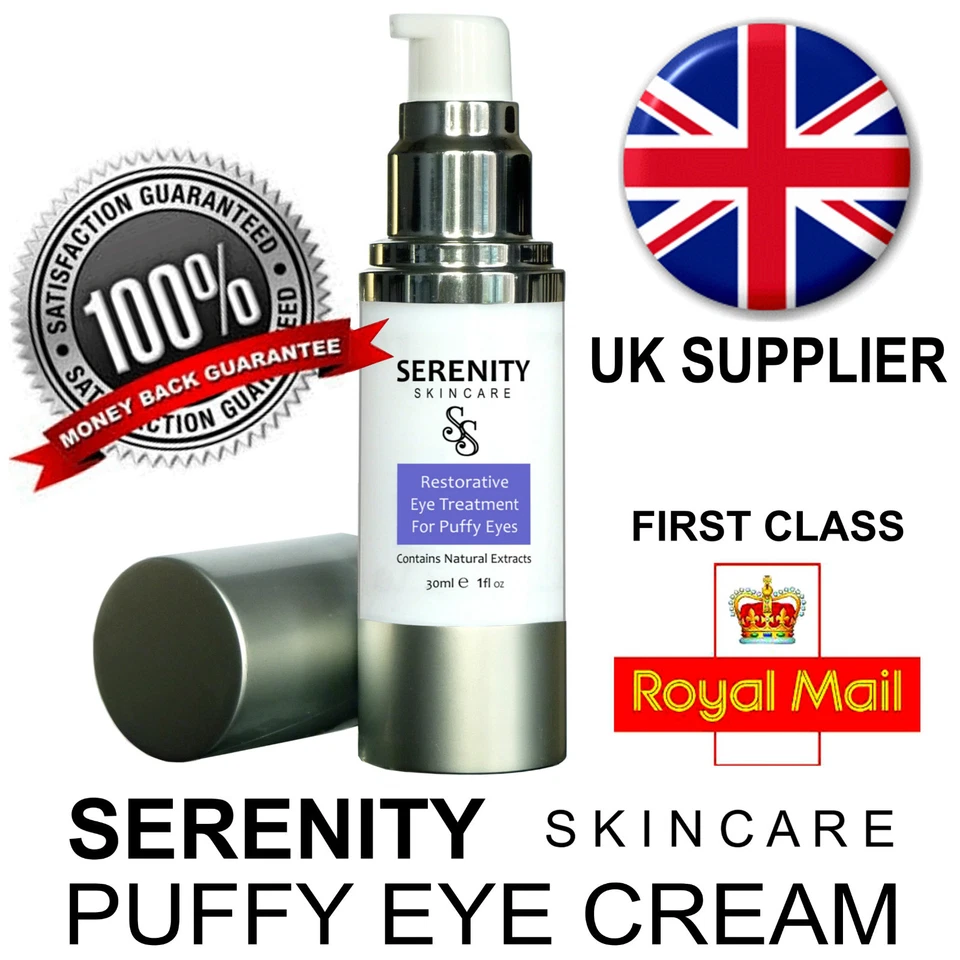 Serenity Puffy Eyes Cream Skin Anti-Ageing EyeLift Bags Wrinkle Serum 30ml Eye