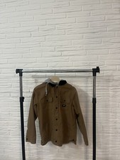 Vans Mens Tan Canvas Jacket Lined with Hoodie Size Small