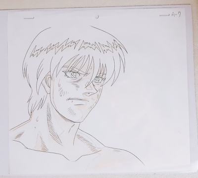 Hajime no Ippo Production Cel Ippo Makunouchi sketch included