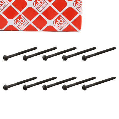 10x febi Zylinderkopfschraube für CITROEN JUMPY FIAT DUCATO SCUDO BOXER EXPERT