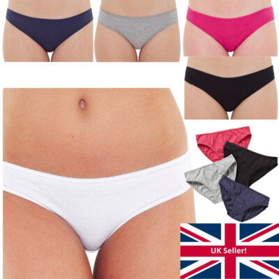 Just Essentials Damen Ladies Bikini Mini Slip Multipack 4 Baumwolle Uni Col