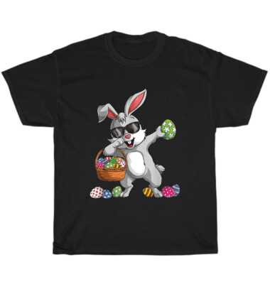Dabbing Rabbit Easter Day Eggs Bunny Dab Dance T-Shirt Unisex Funny Tee Gift NEW
