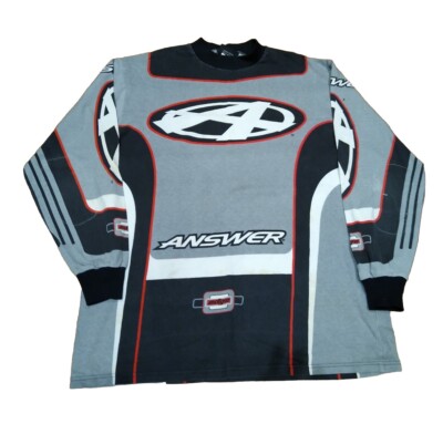 Vintage Motocross Kit Baumwolle Trikot 80er 90er Trikot Vinduro L Retro Evo MX selten 