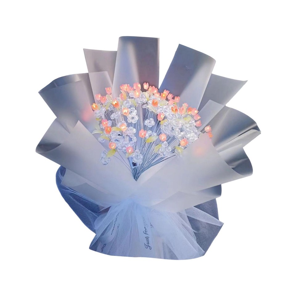 DIY Simulation Tulips Flower Bouquet Artificial Flowers Modern Art