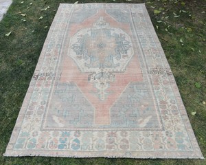 4 10x8 4 Ft Vintage Turkish Rug Handwoven Rug Area Rug Muted Color Area Rug Ebay