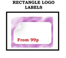 LOGO Printed Rectangle Stickers - Custom Logo labels - postage - Personalised