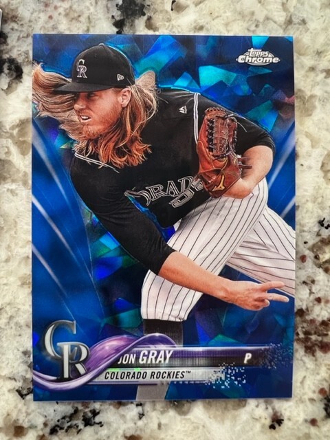 2018 TOPPS CHROME SAPPHIRE CARD COLORADO ROCKIES JON GRAY #9