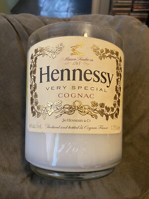 HENNESSY BOTTLE Empty Large WITH CANDLE (rare) | eBay