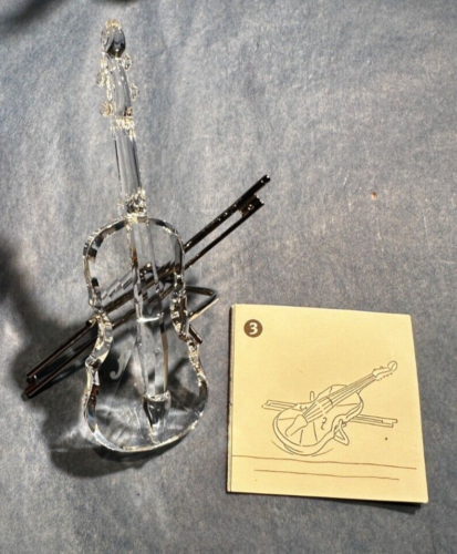 SWAROVSKI Figurines Violin with Bow & Stand Crystal Melody Orchestra