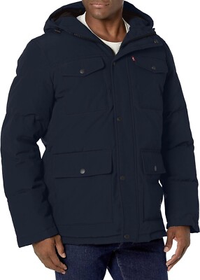 Levi s Parka  Heavyweight Arctic Cloth Quilted Navy Men's M retail $245