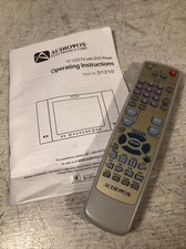 Audiovox ADV12 Remote Control Manual for D1210 12  Portable TV/DVD Player Tested
