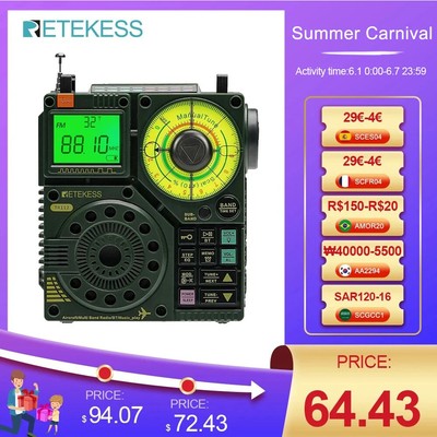 Portable AM FM Radio Receiver Ham Radio Emergency Amateur Shortwave ...