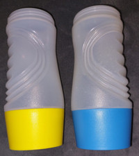 Tupperware Sportfreund Ersatzteile 2x 415ml transparent + blau + gelb