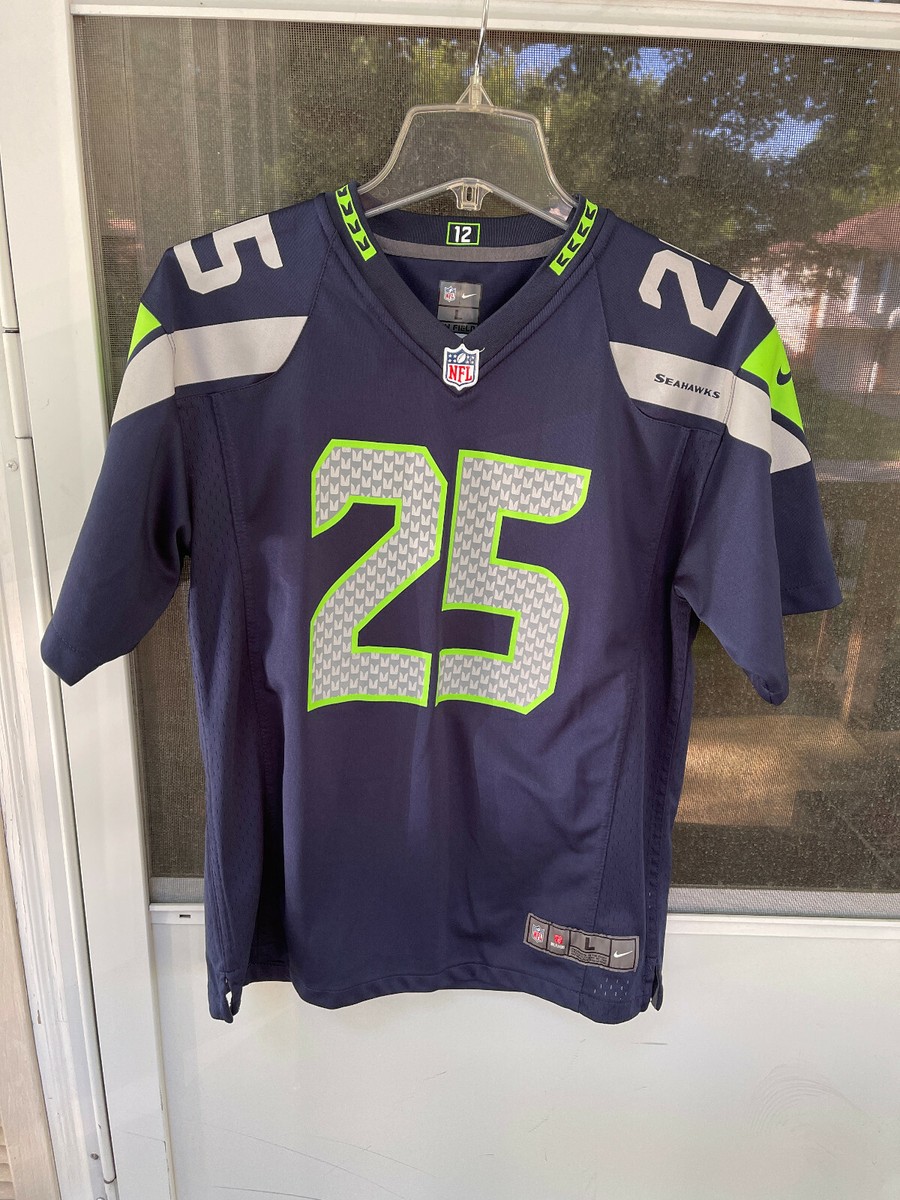 Nike Richard Sherman #25 Seattle Seahawks Blue Youth Large 14/16