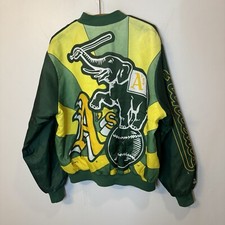 VTG MLB Oakland A's Athletics Chalk Line Fanimation Jacket Adult Sz XL