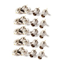 25Pcs BNC Female Chassis Panel Mount Solder Nut Bulkhead Jack RF Connector M555