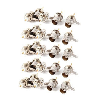25Pcs BNC Female Chassis Panel Mount Solder Nut Bulkhead Jack RF Connector M555