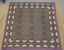 Vintage Limited Axcess scarf 45" square Italian 100 polyester challis, lavender