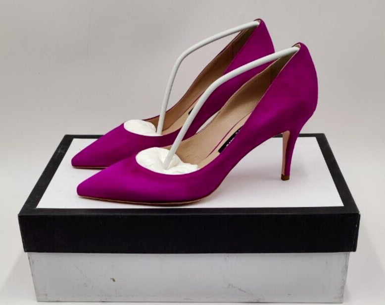 Zapatos de salón de mujer de cuero 36 Sebastian Milano violeta orquídea hechos en Italia