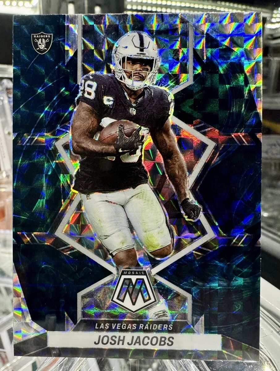 2022 Panini Mosaic JOSH JACOBS #116 GENESIS PRIZM SSP CASE 2022 Panini Mosaic JOSH JACOBS #116 GENESIS PRIZM SSP CASE