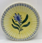 VTG ATQ~ Set of 2~8"  STANGL Blue Bell Ribbed Salad Plates Each Signed By Artist