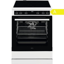 AEG Elektro Standherd 60cm Glaskeramik weiß 4 Kochzonen Umluft CCB6446BBW