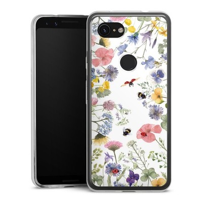 Slim Hülle für Google Pixel 3a Biene Blumen Muster