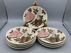 Set of 10 Vintage MCM Red Wing Tampico Pattern Bread & Butter Oval Dishes